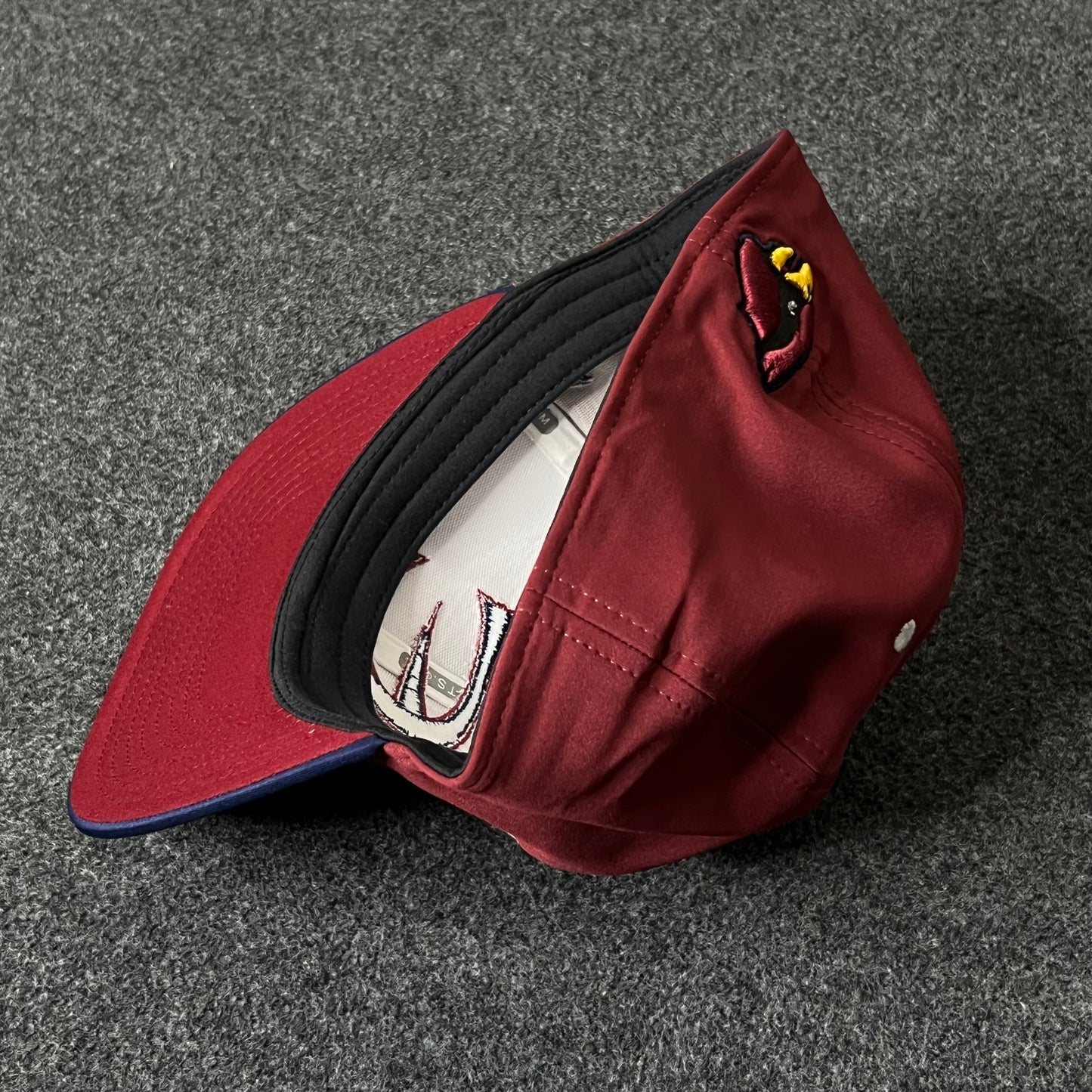 Capelli Sport “C” Fitted Cap – White, Maroon & Navy ( M size )