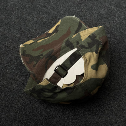 distressed camouflage Unstructured Cap