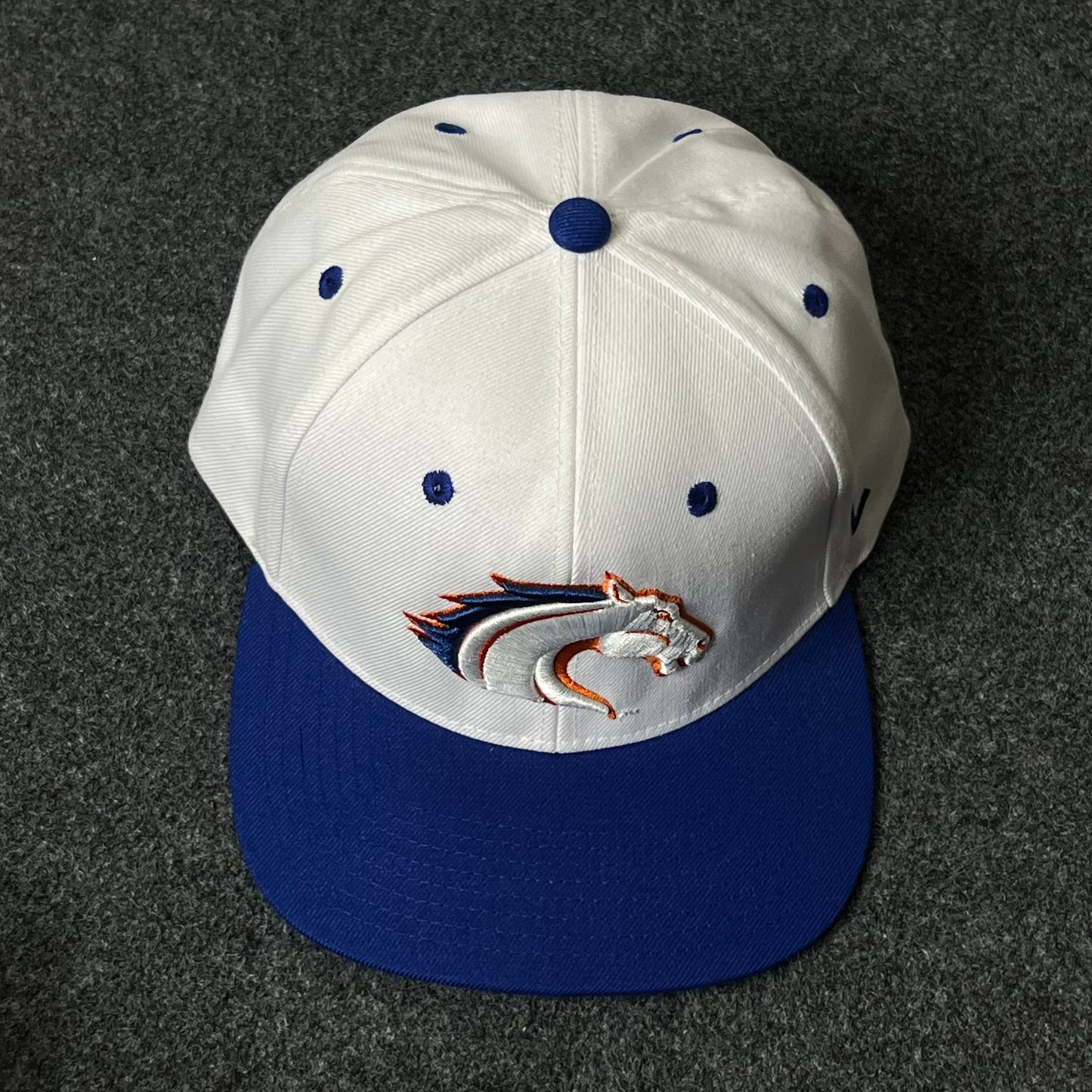 Capelli Sport Horse Mascot Flat Cap – White, Blue & Orange