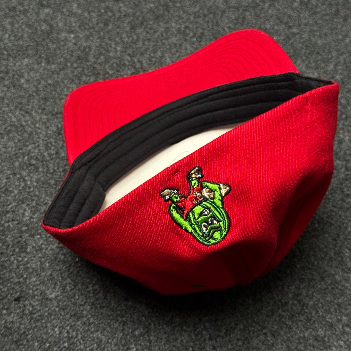 Meloneer Football Red Fitted Cap  (M size )