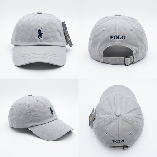 Light Grey Pony Embroidered Adjustable Baseball Cap