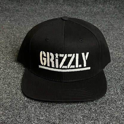 "GRIZZLY" Signature skate style, bold graphic impact Flat Cap