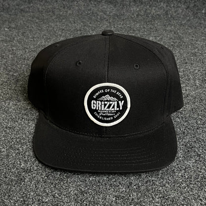 "GRIZZLY" Iconic streetwear, classic patch branding Flat Cap