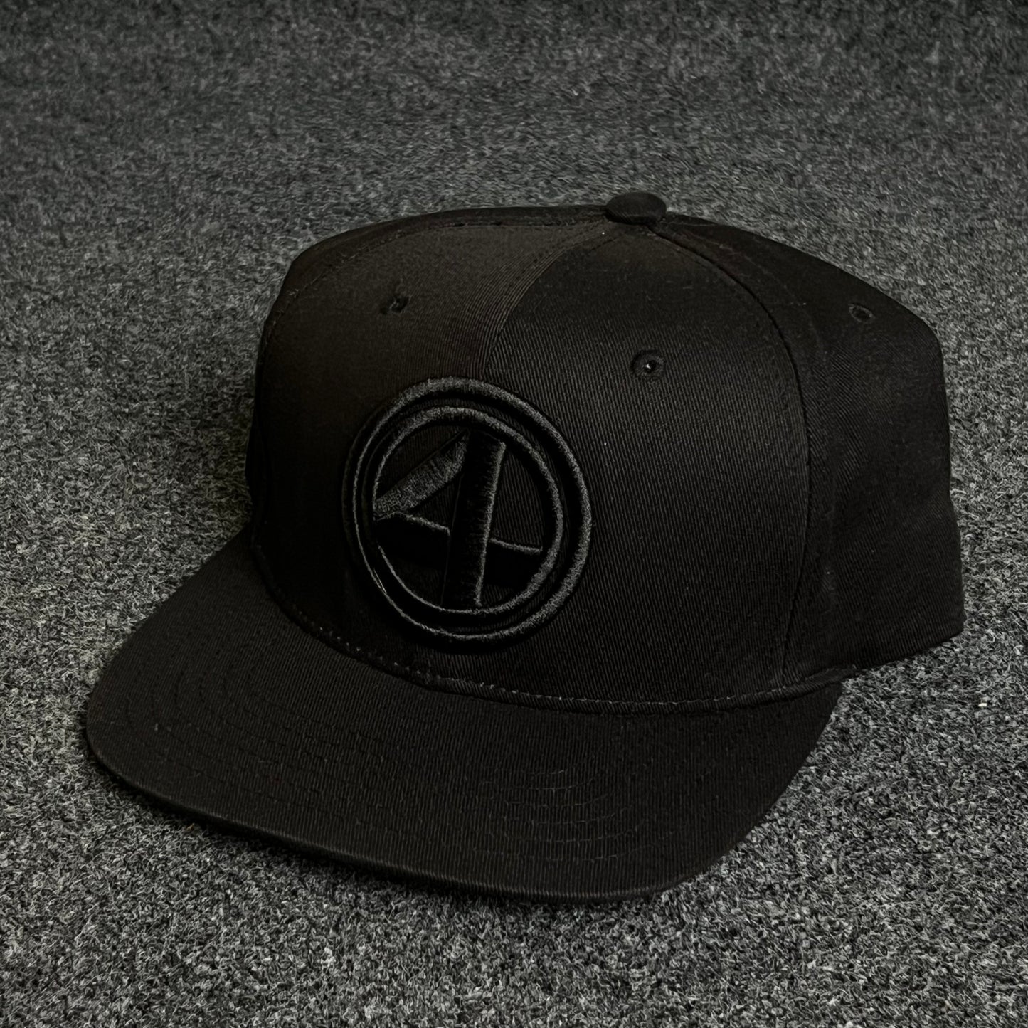 Black Stealth streetwear with subtle team Snapback Flat Cap
