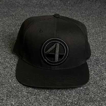 Black Stealth streetwear with subtle team Snapback Flat Cap