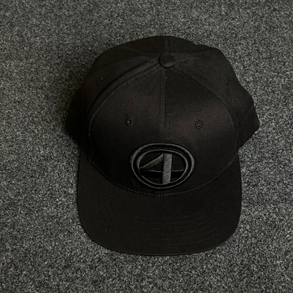 Black Stealth streetwear with subtle team Snapback Flat Cap