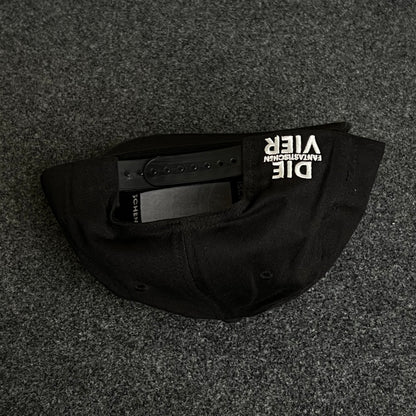 Black Stealth streetwear with subtle team Snapback Flat Cap