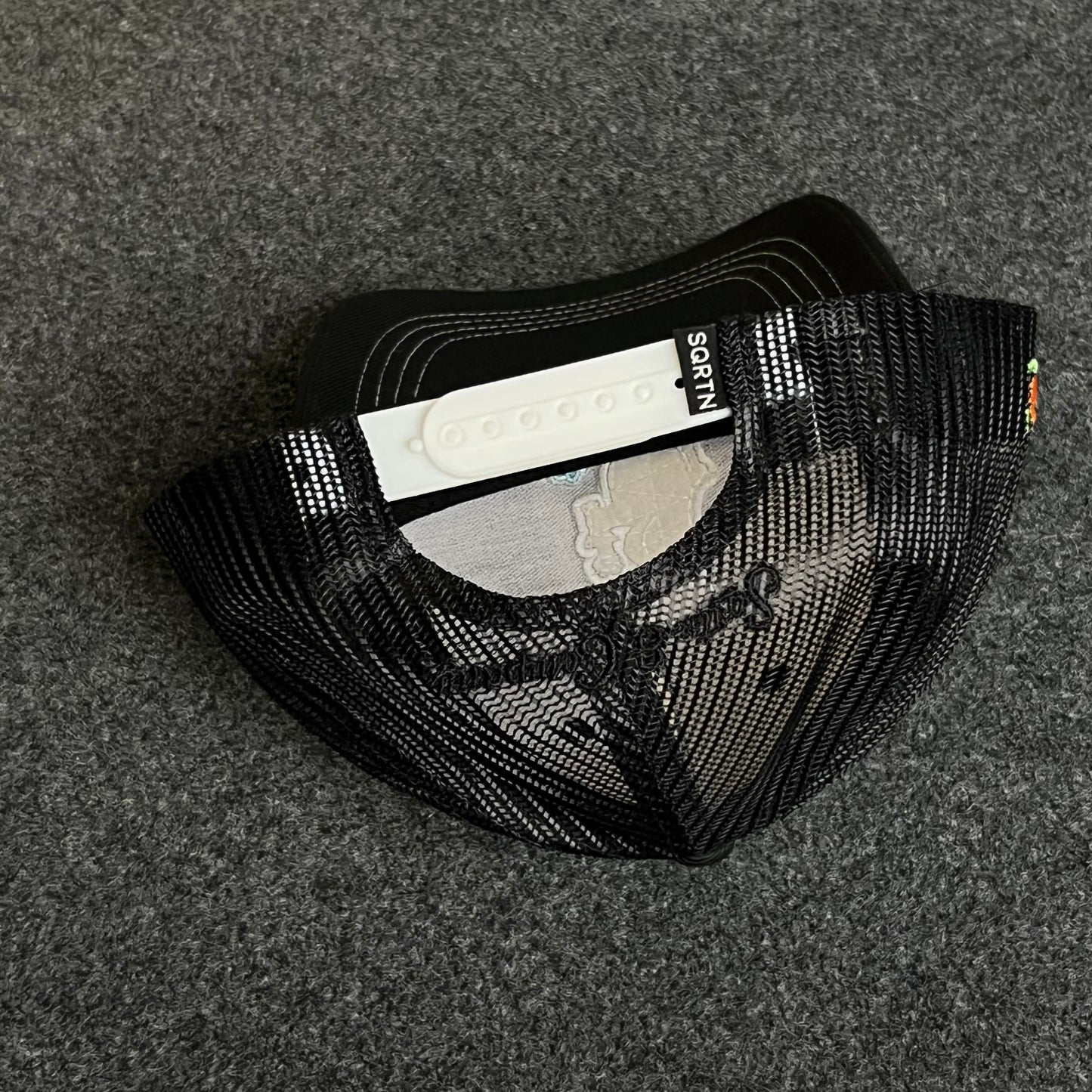 Teenage  "My Neighbor Totoro,"  Black Mesh-Back Trucker Cap  ( KIDS CAP AGE 6-18 )