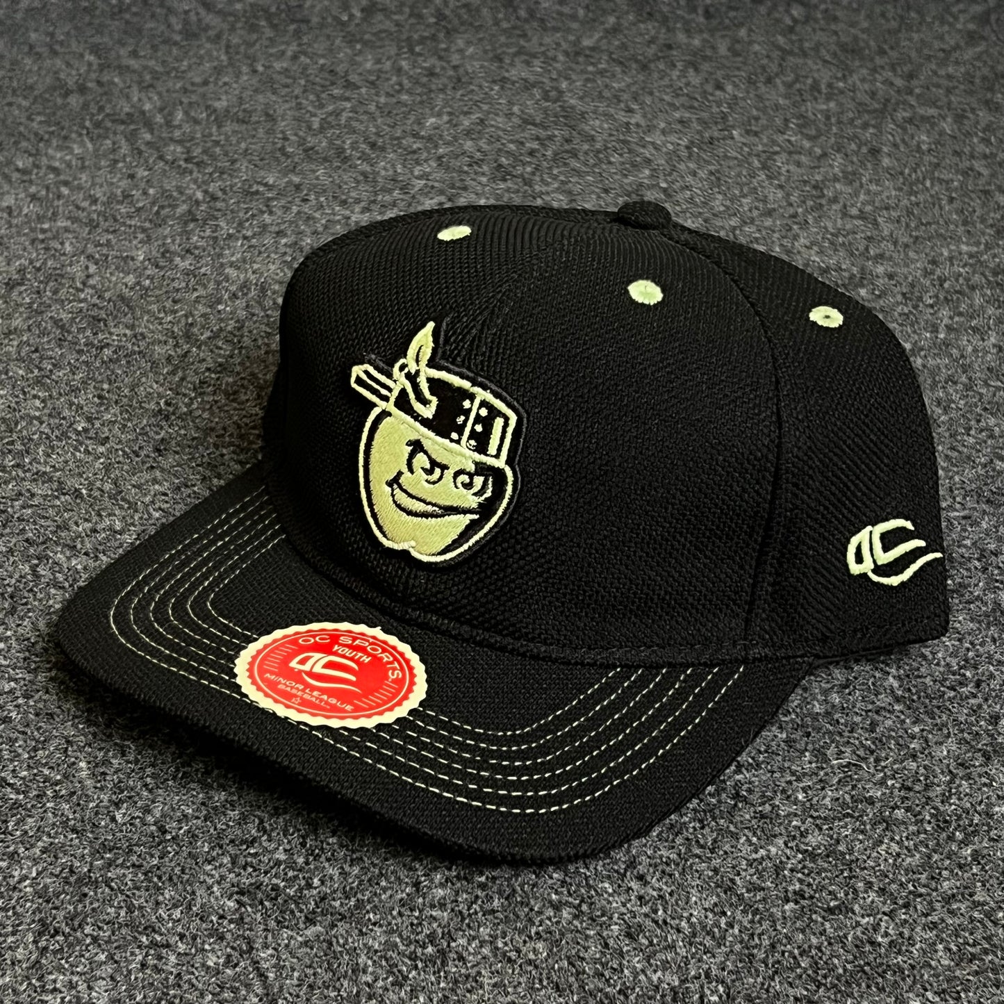 Teenage Cleveland Guardians and Sugardale Hot Dogs Black Baseball Cap ( KIDS CAP AGE 6-18 )