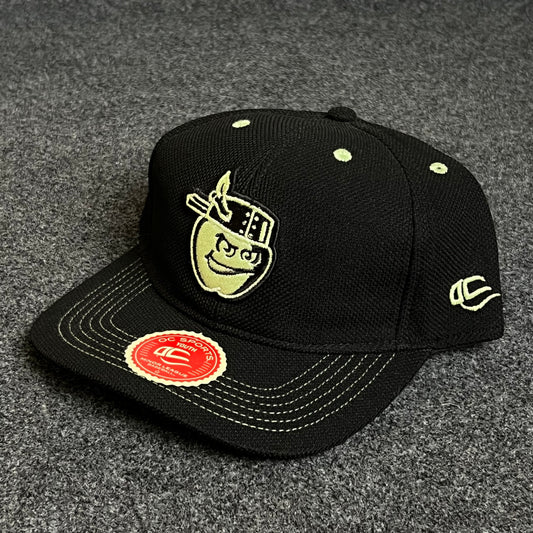 Teenage Cleveland Guardians and Sugardale Hot Dogs Black Baseball Cap ( KIDS CAP AGE 6-18 )