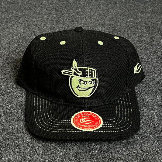 Teenage Cleveland Guardians and Sugardale Hot Dogs Black Baseball Cap ( KIDS CAP AGE 6-18 )