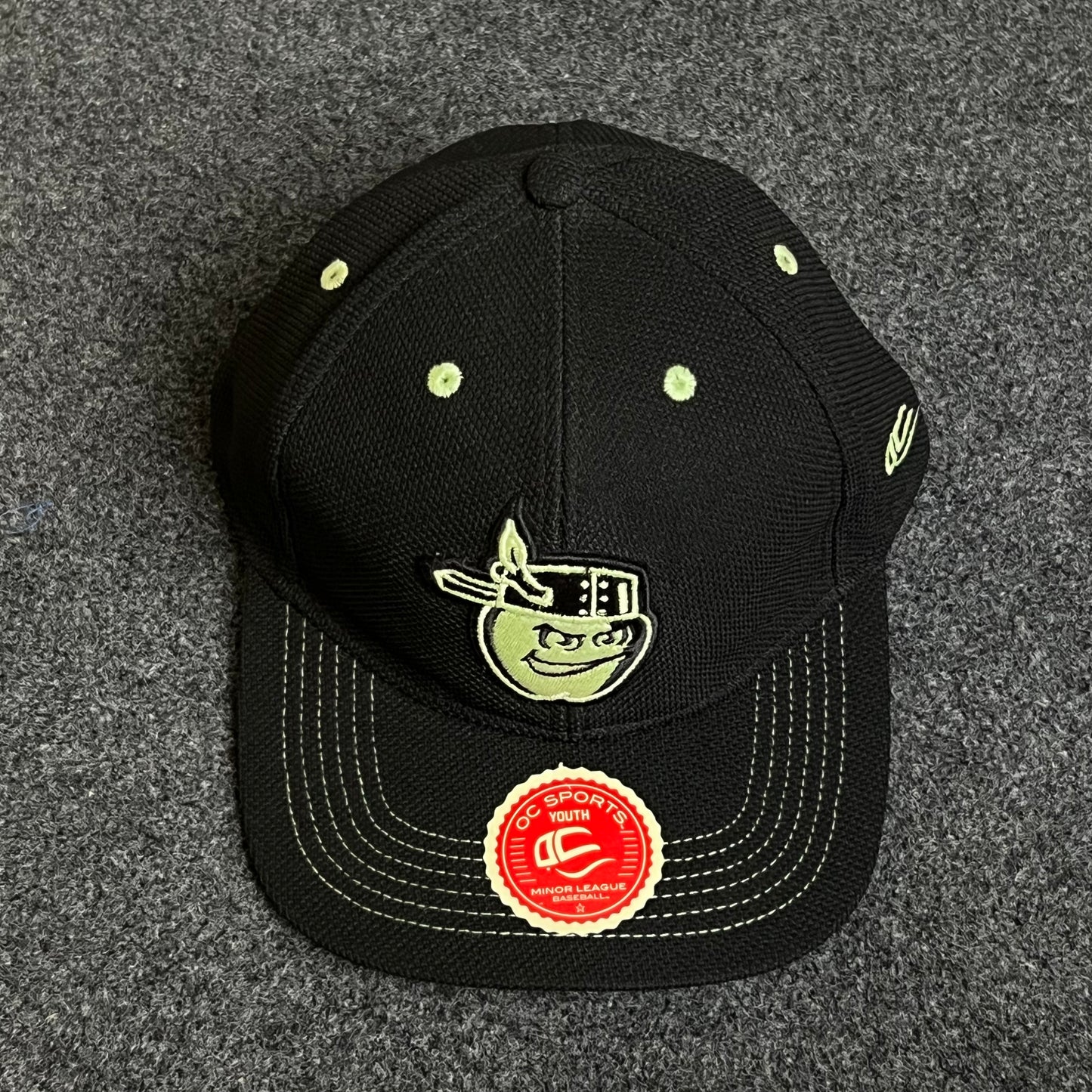 Teenage Cleveland Guardians and Sugardale Hot Dogs Black Baseball Cap ( KIDS CAP AGE 6-18 )