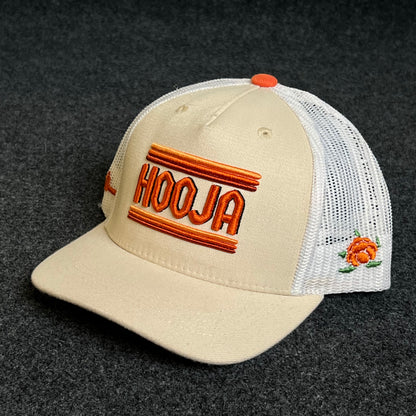 Teenage HOOJA Light Beige & White Mesh Trucker Cap ( KIDS CAP AGE 6-18 )