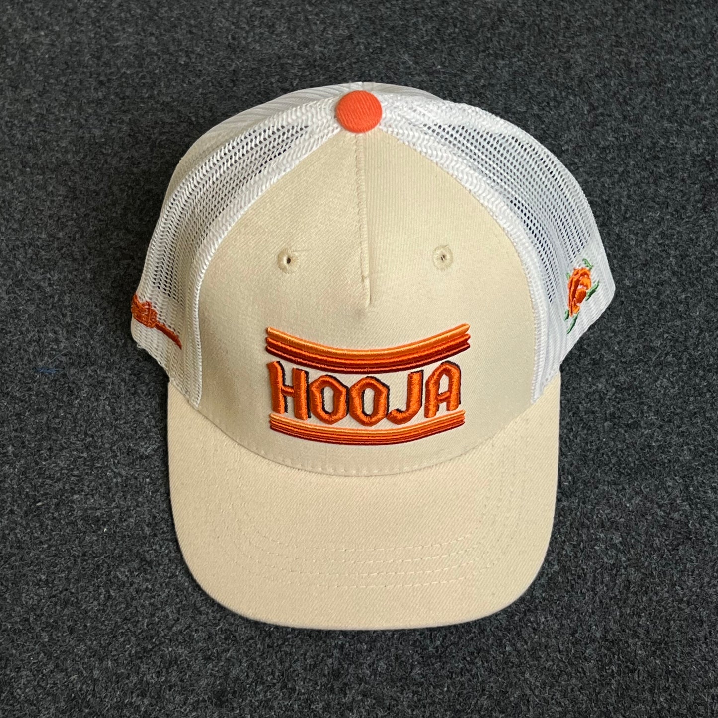 Teenage HOOJA Light Beige & White Mesh Trucker Cap ( KIDS CAP AGE 6-18 )