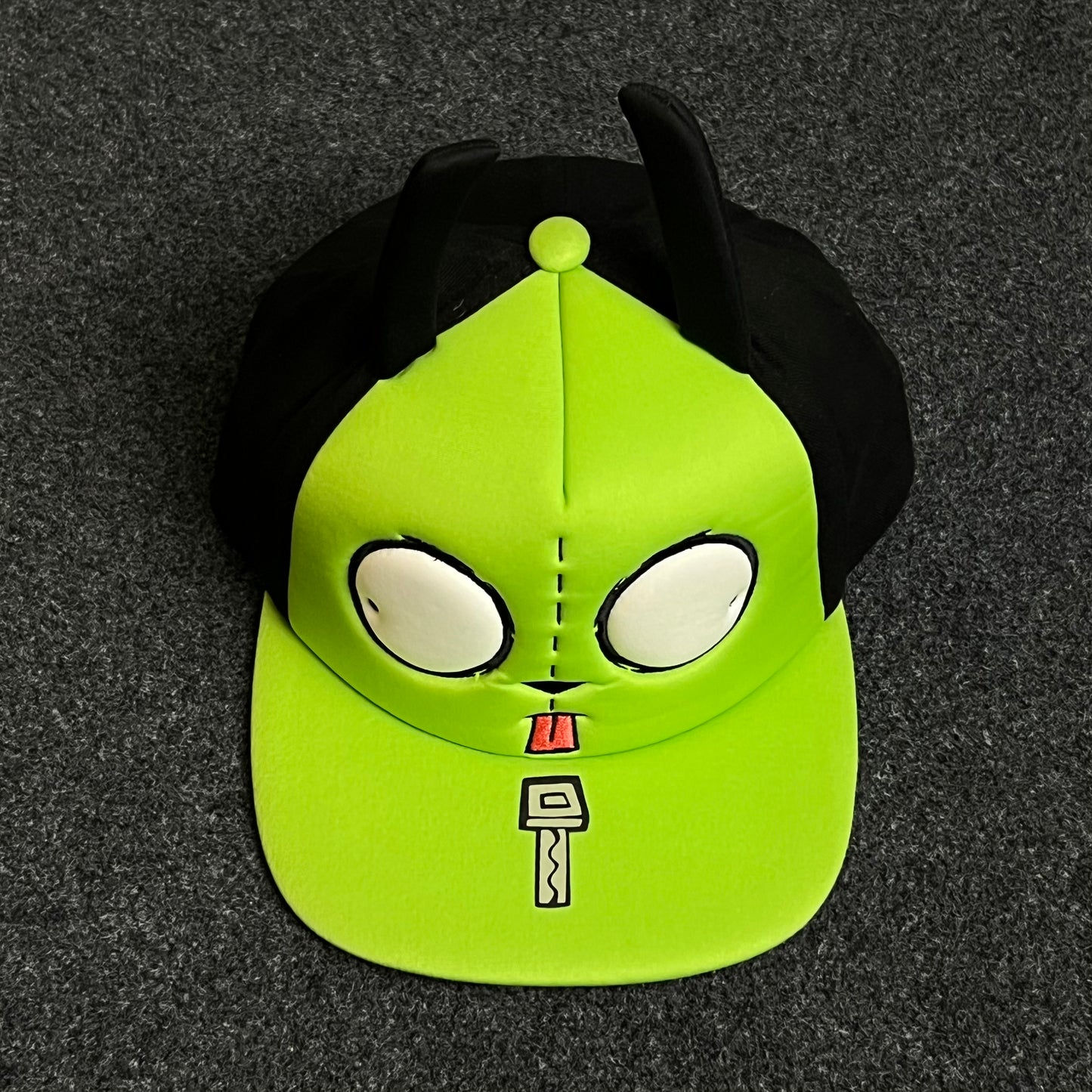 Teenage Nickelodeon Invader Zim GIR Face with Ears Snapback Hat( KIDS CAP AGE 6-18 )