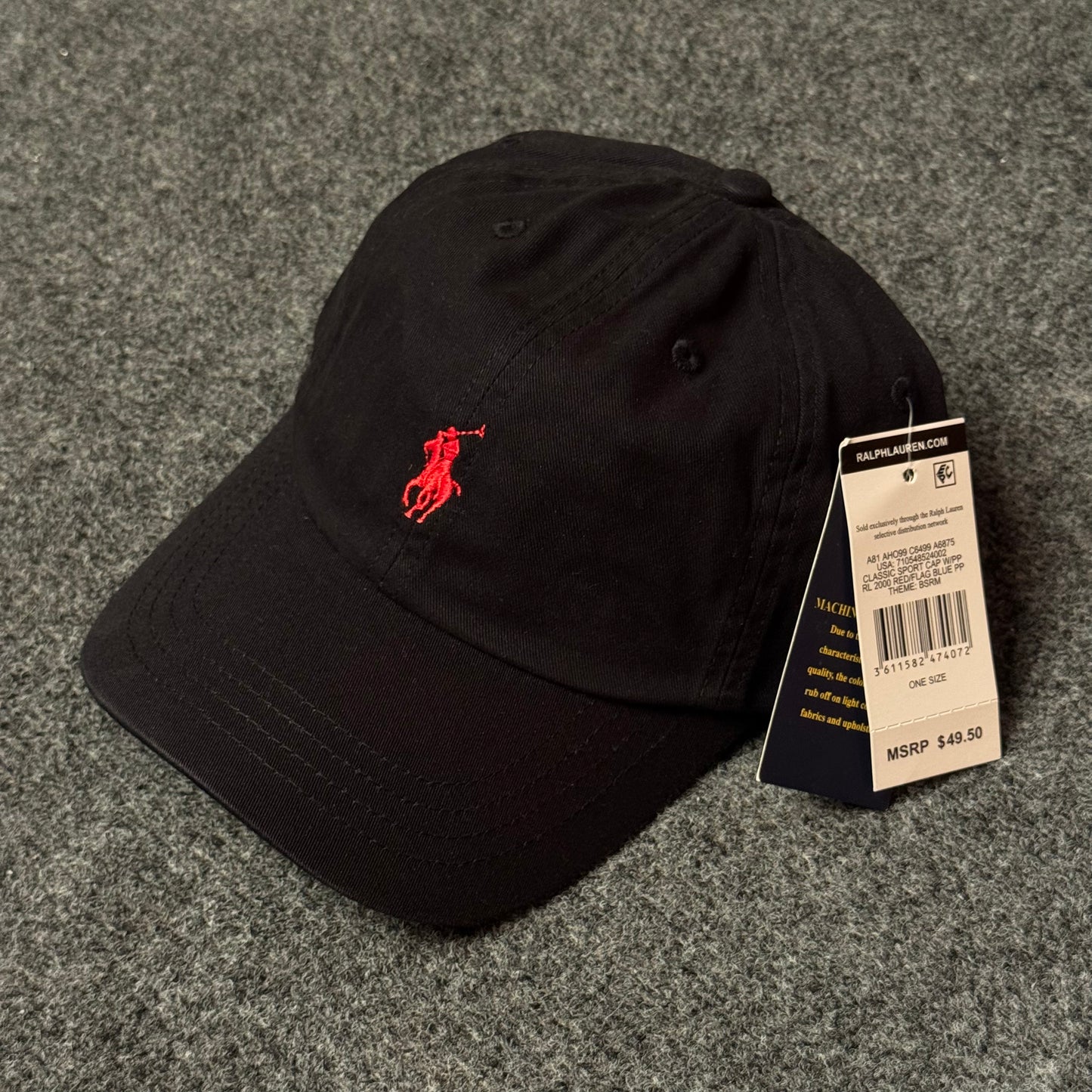 Polo Ralph Lauren Cap in Black/Red