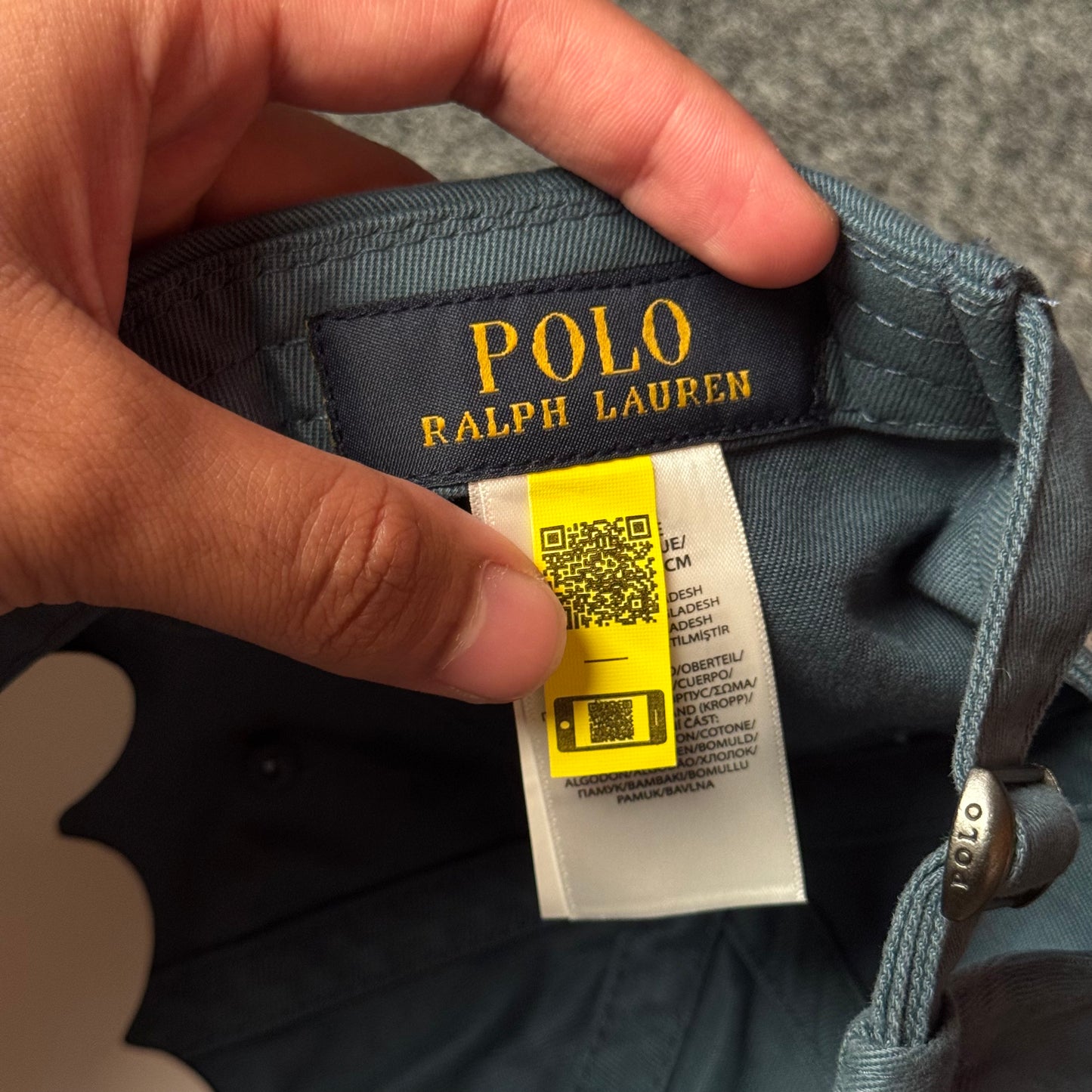 Polo Ralph Lauren Cap in Charcoal Grey/White