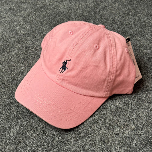Polo Ralph Lauren Cap in Salmon Coral/Navy Blue