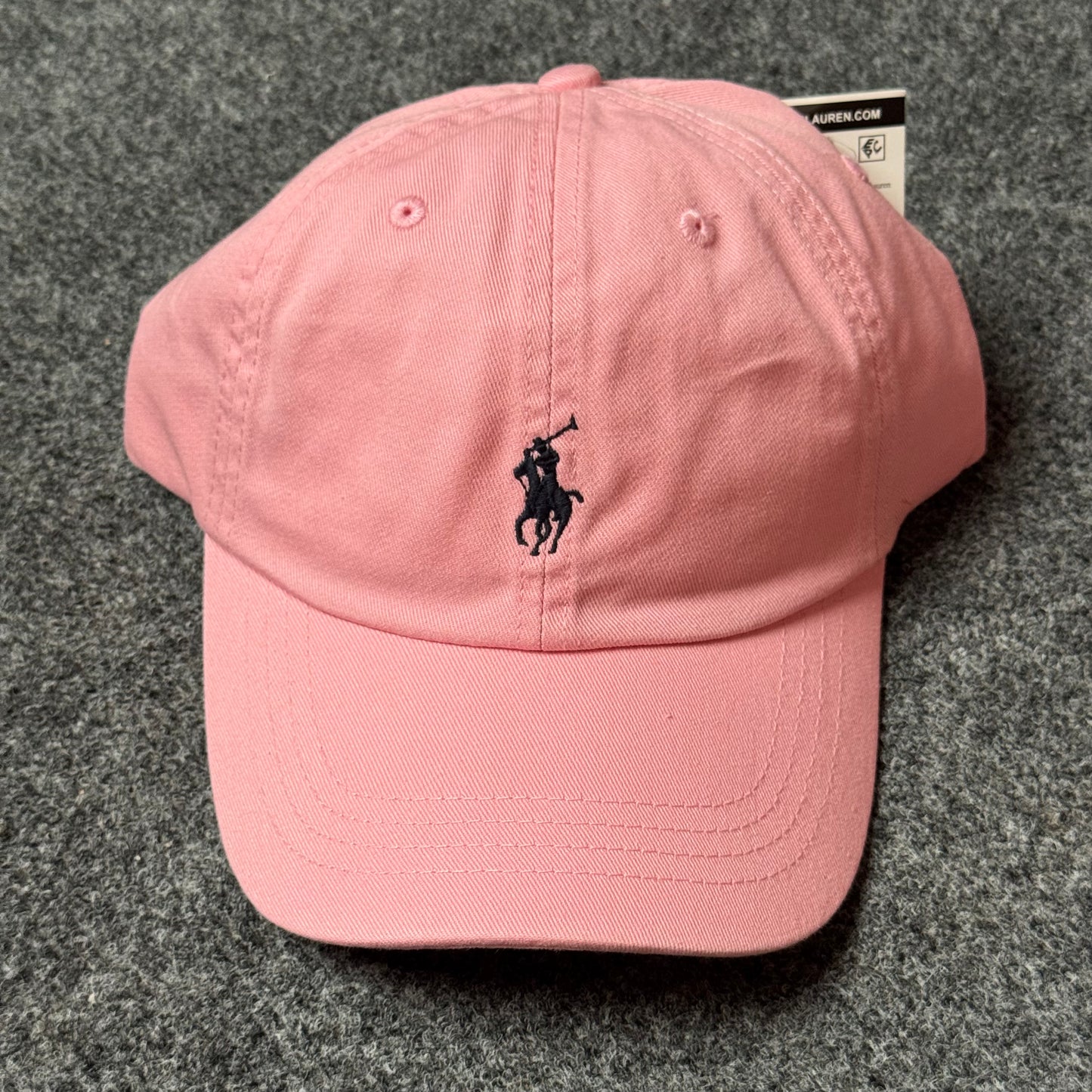 Polo Ralph Lauren Cap in Salmon Coral/Navy Blue