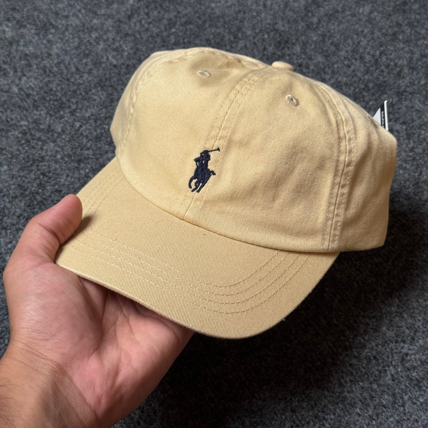 Polo Ralph Lauren Cap in Tan Khaki/Navy Blue