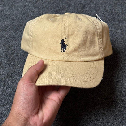 Polo Ralph Lauren Cap in Tan Khaki/Navy Blue