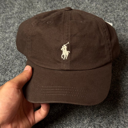 Polo Ralph Lauren Cap in   Dark Chocolate Brown/Cream