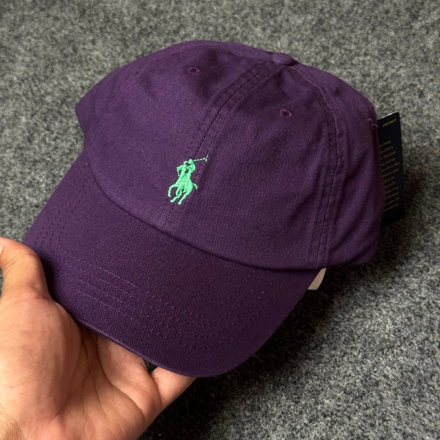 Polo Ralph Lauren Cap in Deep Purple/Mint Green
