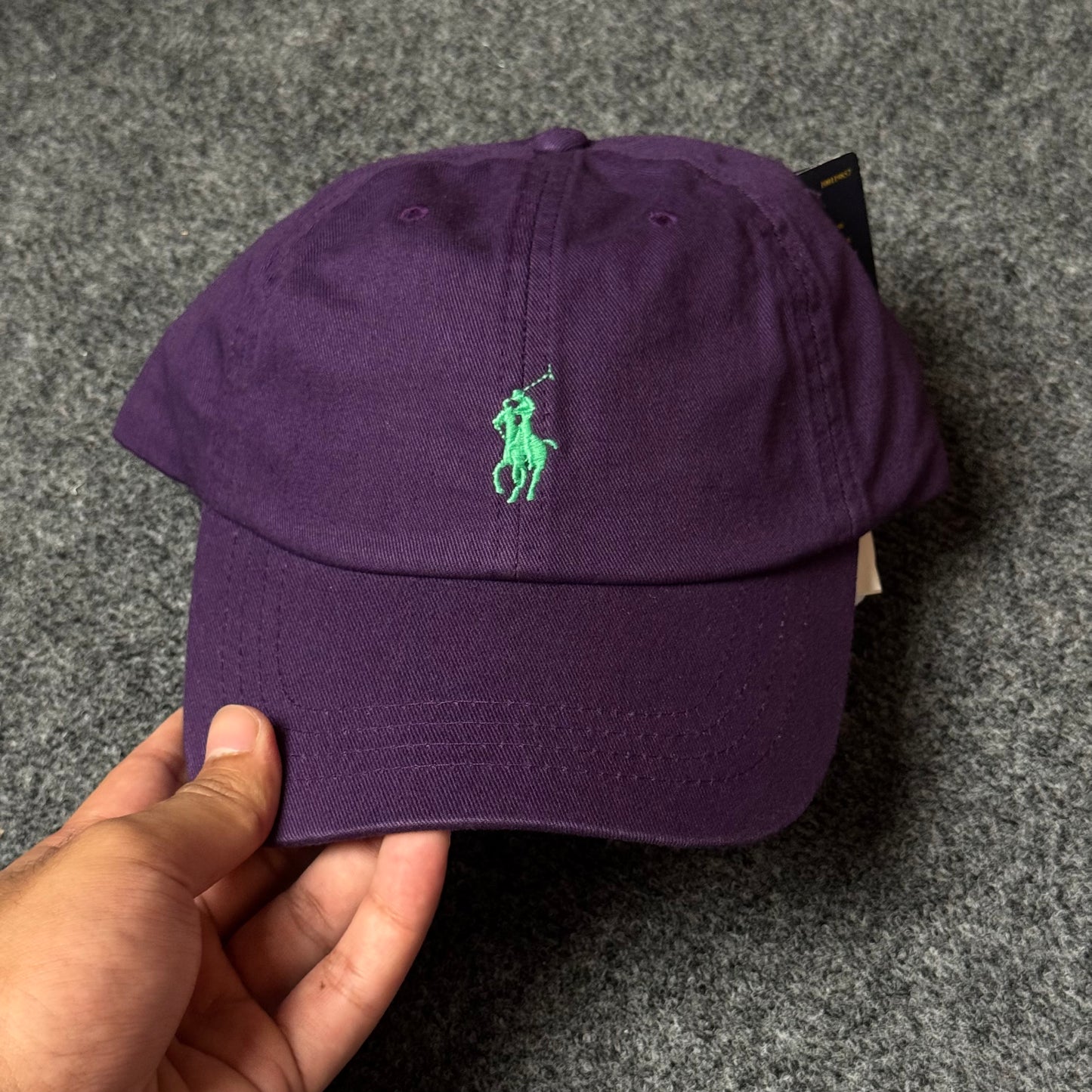 Polo Ralph Lauren Cap in Deep Purple/Mint Green
