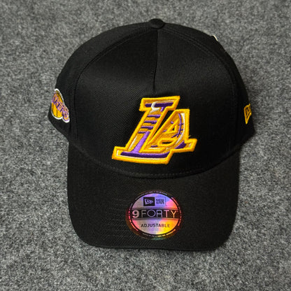 New Era Los Angeles Lakers 9FORTY A-Frame Cap – Stealth Black
