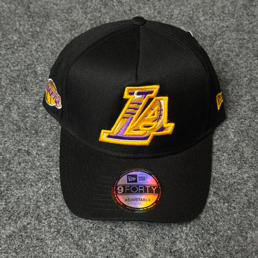 New Era Los Angeles Lakers 9FORTY A-Frame Cap – Stealth Black