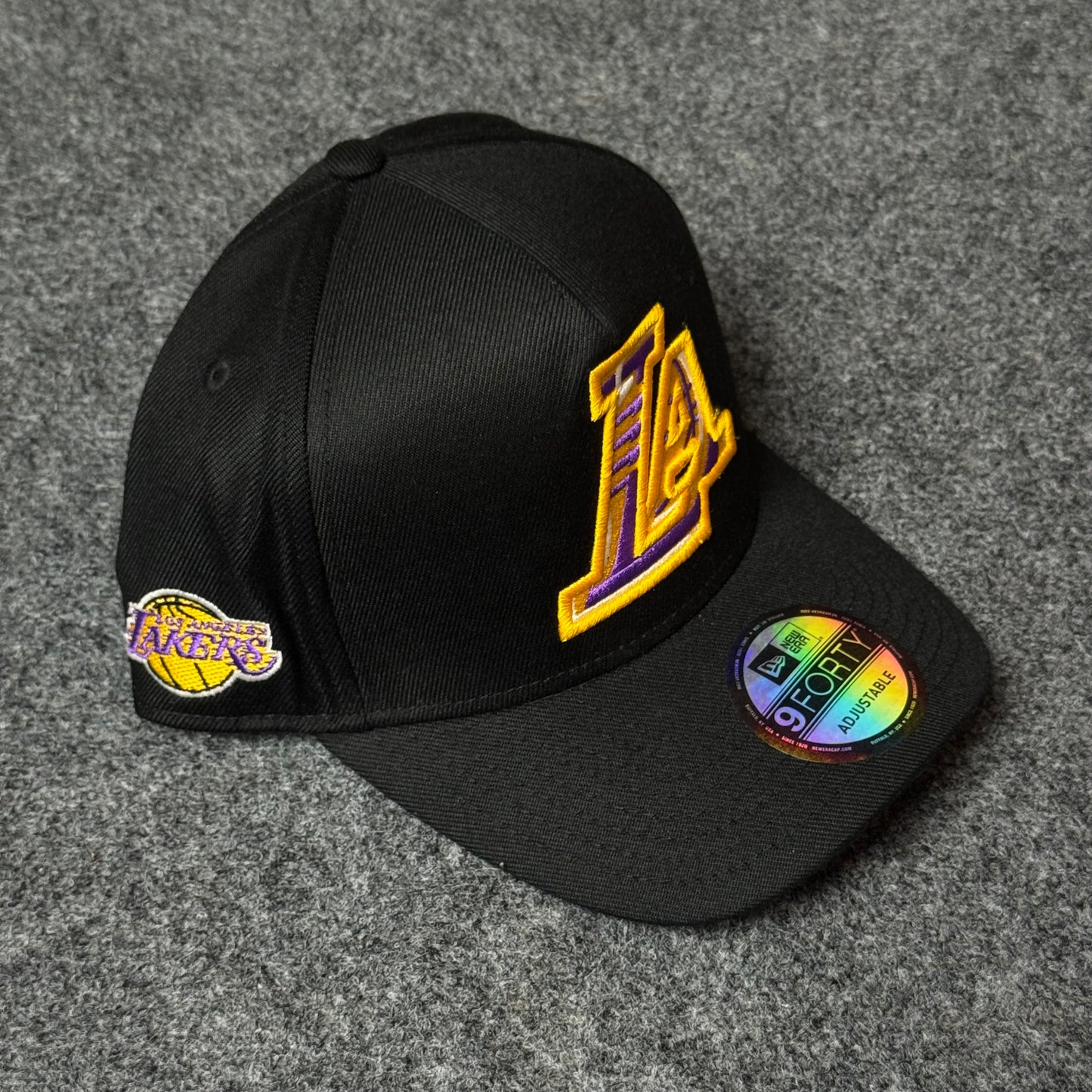New Era Los Angeles Lakers 9FORTY A-Frame Cap – Stealth Black