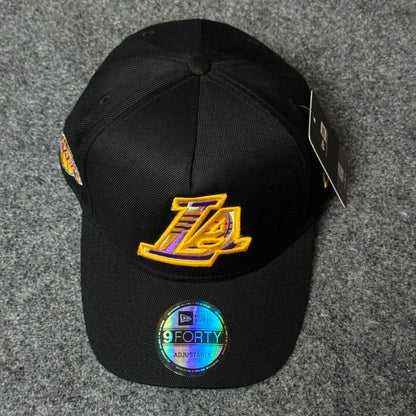 New Era Los Angeles Lakers 9FORTY A-Frame Cap – Stealth Black