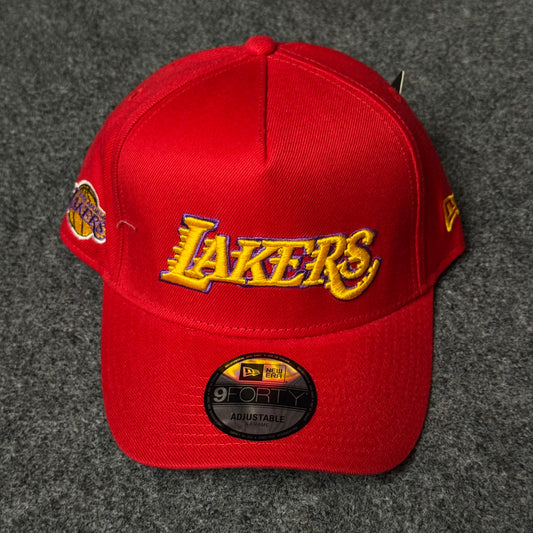 New Era Los Angeles Lakers 9FORTY A-Frame Cap – Lunar New Year Red