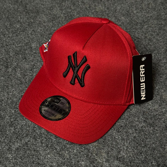 New Era New York Yankees 9FORTY A-Frame Cap – Crimson Red & Black