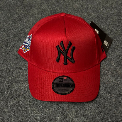 New Era New York Yankees 9FORTY A-Frame Cap – Crimson Red & Black