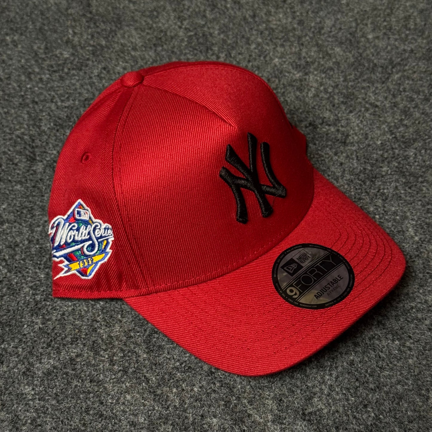 New Era New York Yankees 9FORTY A-Frame Cap – Crimson Red & Black