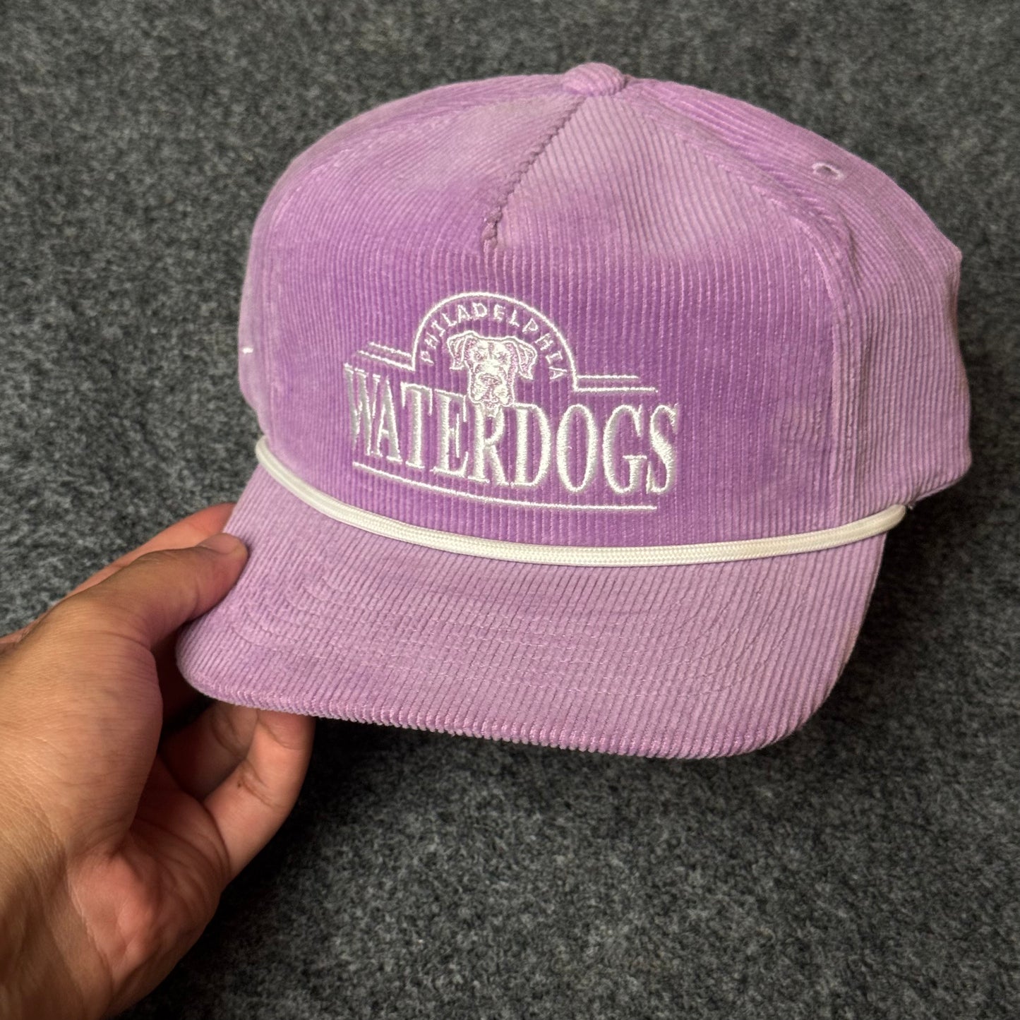 Philadelphia Waterdogs PLL Corduroy Cap – Light Purple Retro Rope Cap