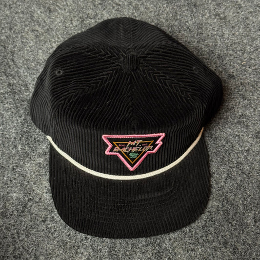 Mt. Bachelor Oregon Vintage Corduroy Rope Hat – Pitch Black