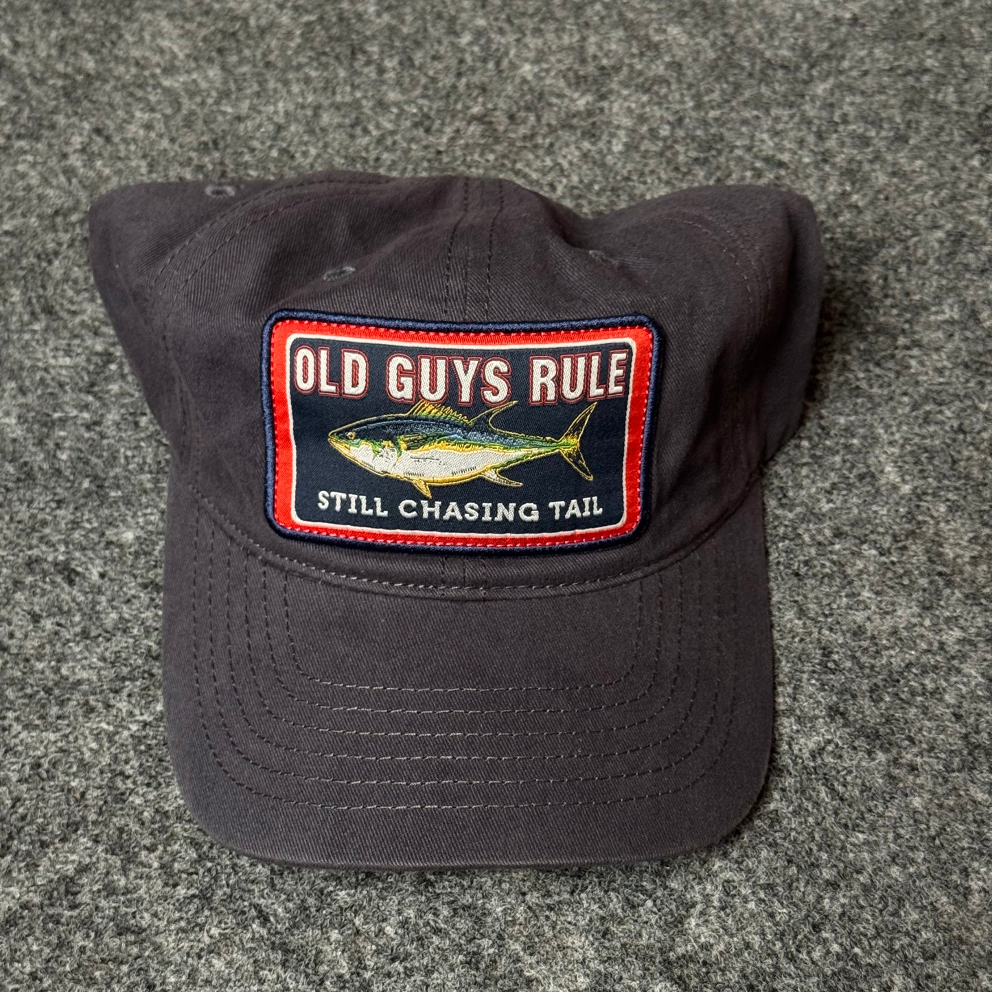 Old Guys Rule "Still Chasing Tail" Tuna Fishing Baseball Cap