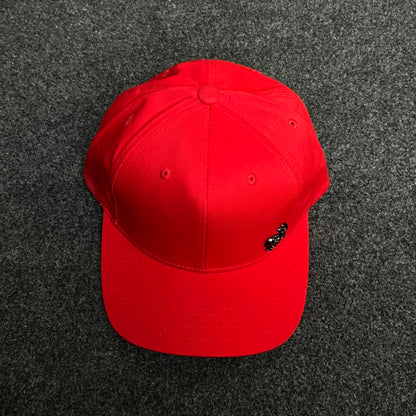 Solid Red Baseball Cap with Black Gecko Logo baseball cap