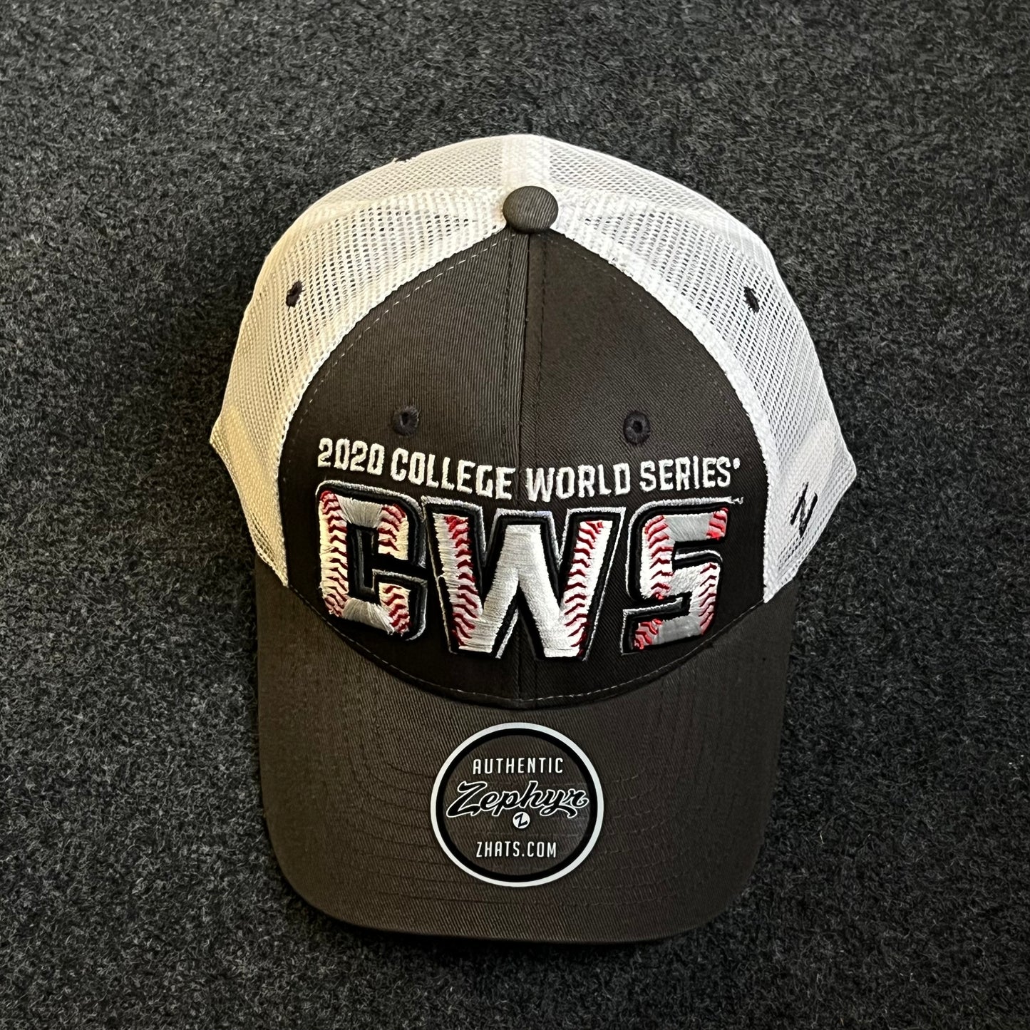 2020 College World Series hat with the brand as Zephyr