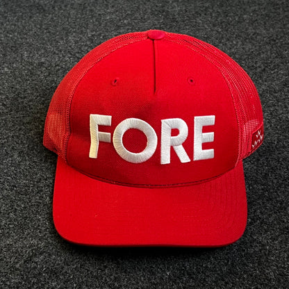 "Fore" trucker cap