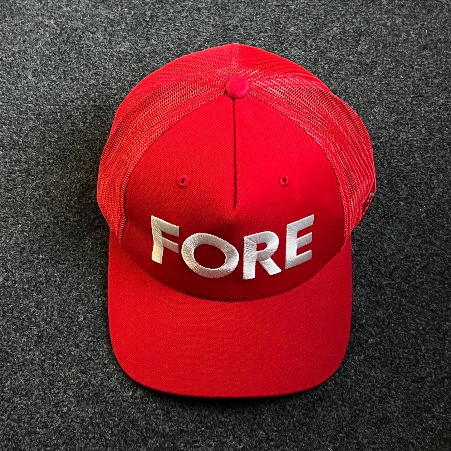 "Fore" trucker cap