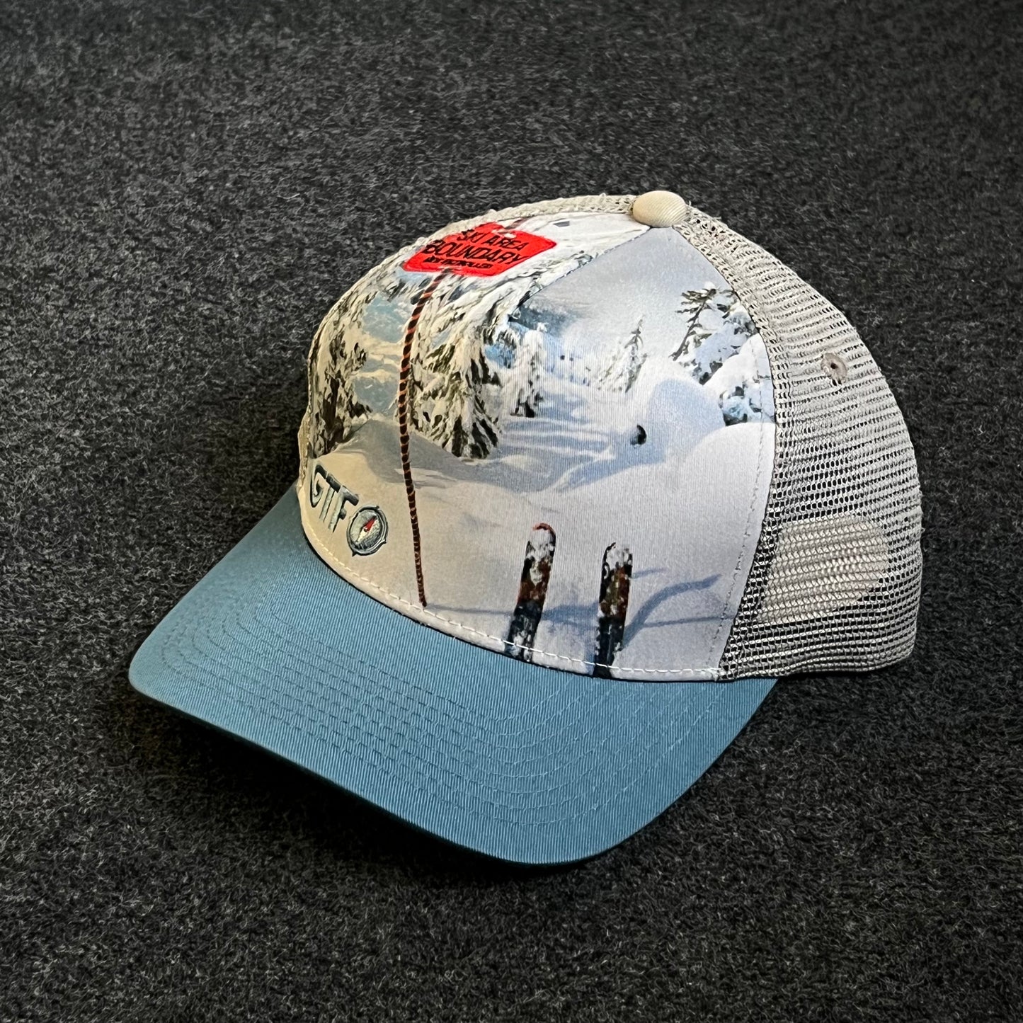 GTFO Ski Scene Blue/Beige Trucker Cap