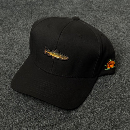 SQRTN Öring 120 Black Cap with Fish Rose