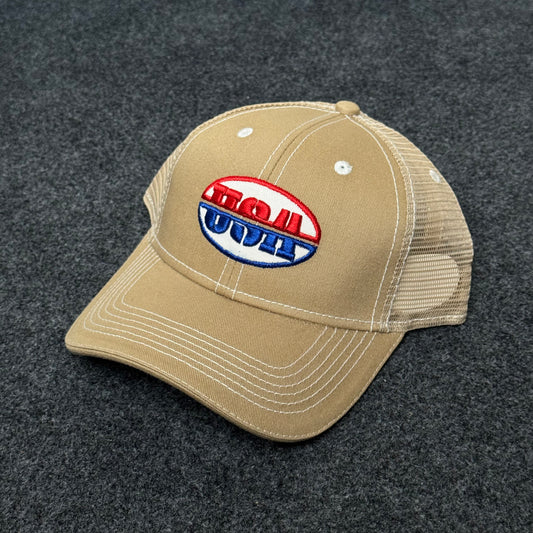 USA Tan Mesh Trucker Cap