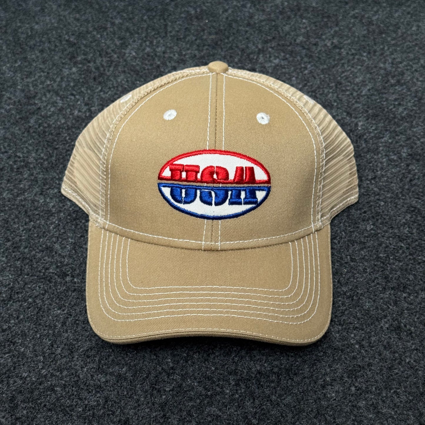 USA Tan Mesh Trucker Cap
