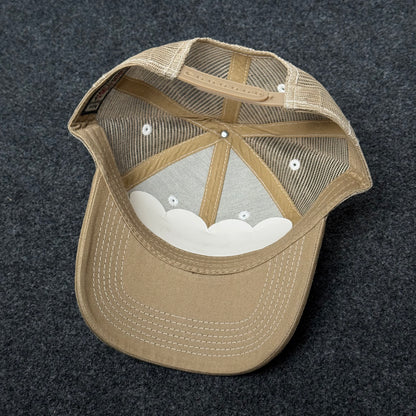 USA Tan Mesh Trucker Cap