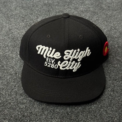 "Mile High City 5280" snapback hat from Denver, Colorado