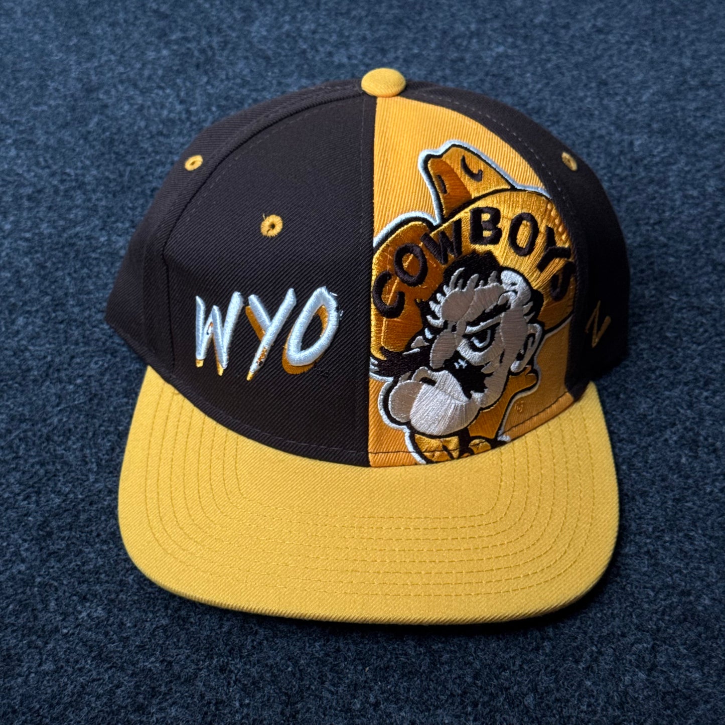 Wyoming Cowboys "Pistol Pete" Snapback Flat Bill Cap